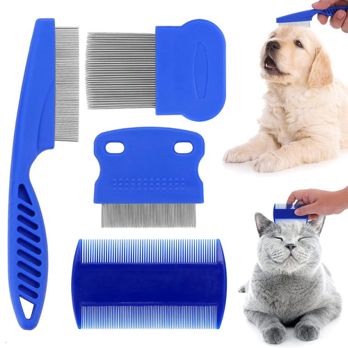 Wagivo 2-in-1 flea and grooming comb set for dogs and cats