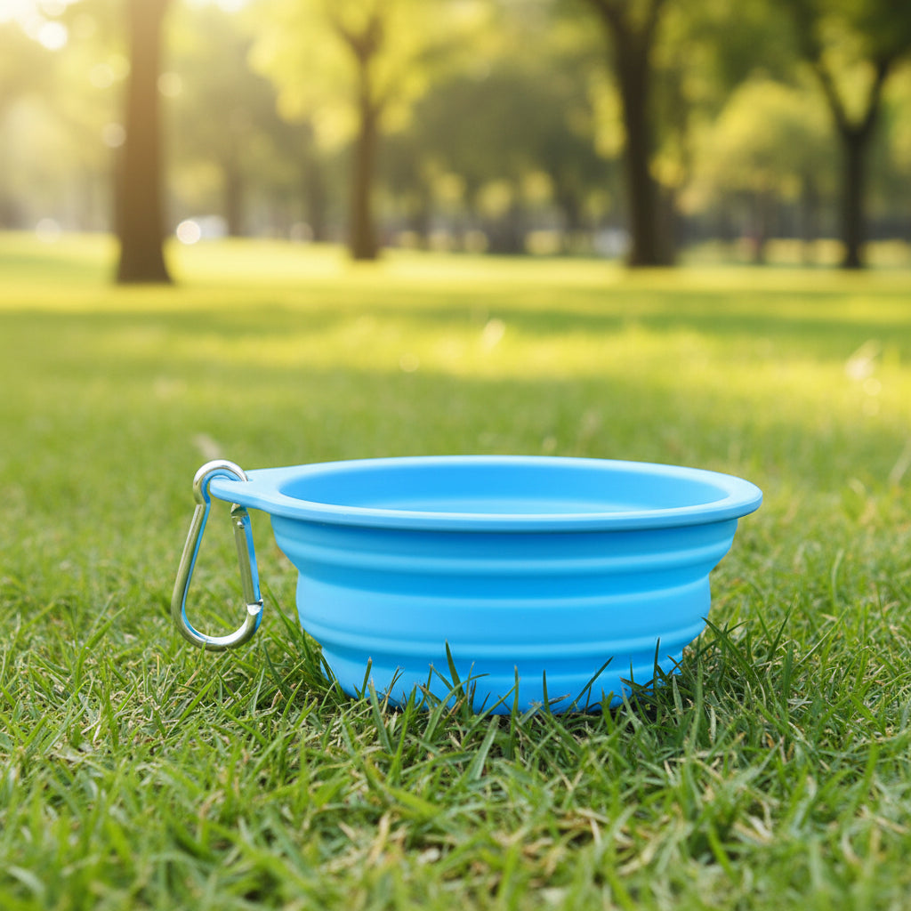 Wagivo collapsible dog bowl BPA-free food-grade silicone material close-up