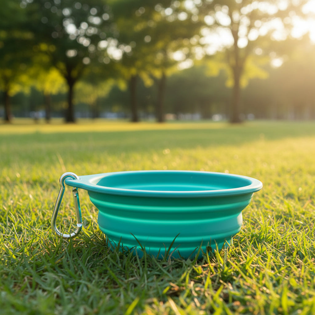 Wagivo foldable silicone bowl included in summer dog bundle for on-the-go hydration