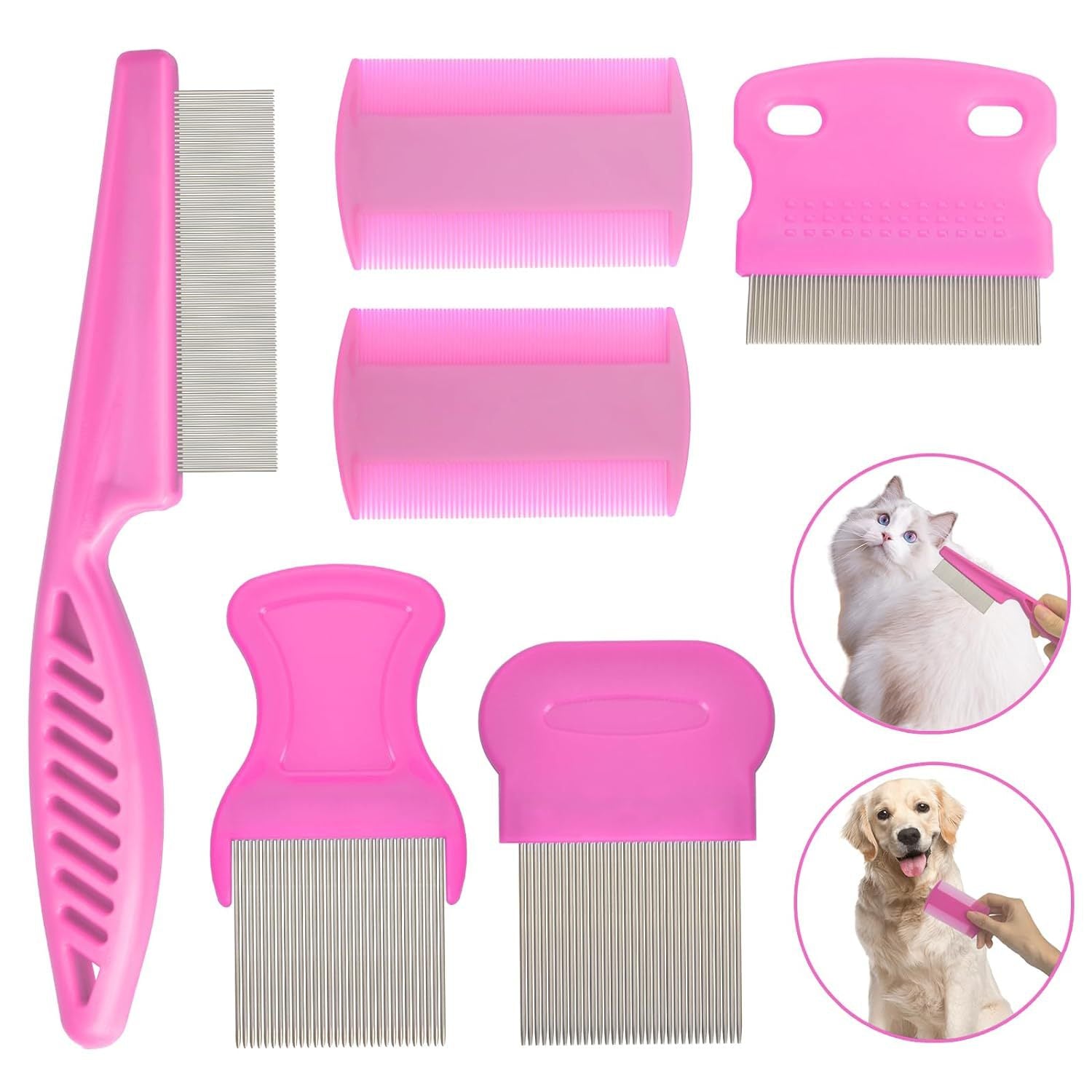 Wagivo 2-in-1 pet comb package showing all included tools and sizes