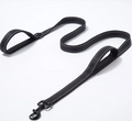 Wagivo reflective dog leash in black with 360 degree reflective stitching and padded neoprene handle