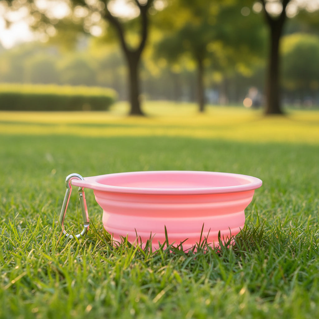 Wagivo foldable silicone bowl in 6 available colors on white background
