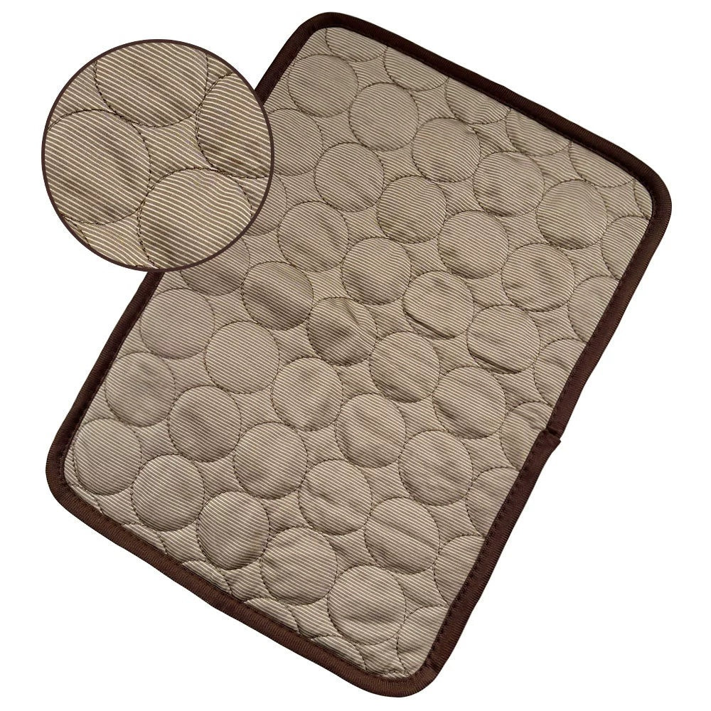 Wagivo pet cooling mat folded for storage showing compact design